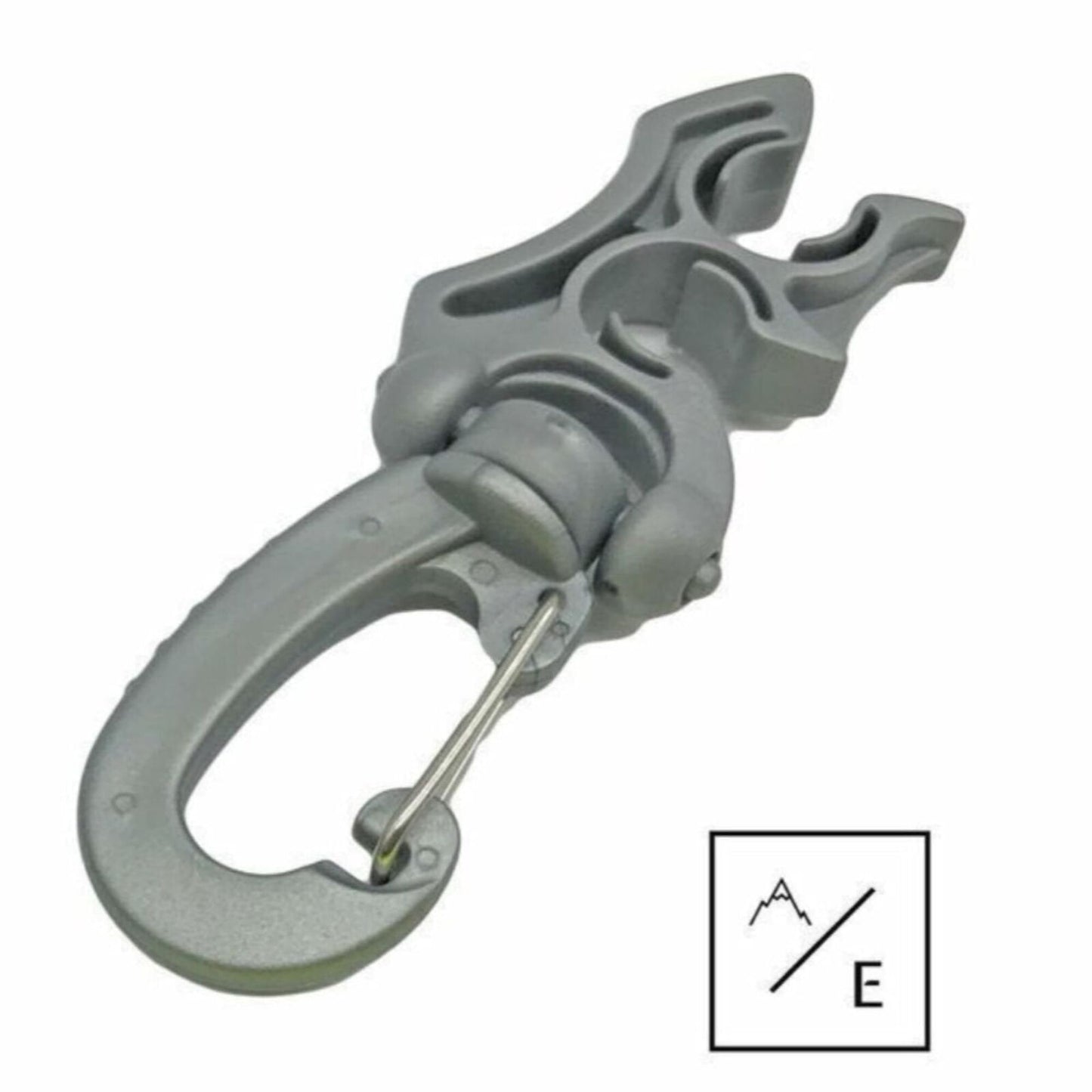 Scuba Diving Clip On Regulator Hose Organizer, 2-Slot Retainer, 3.75" x 1.25" x