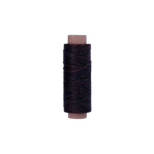 Dark-Coffee Premium Waxed Polyester Thread for Leather Crafting, 1mm x 164ft, Du