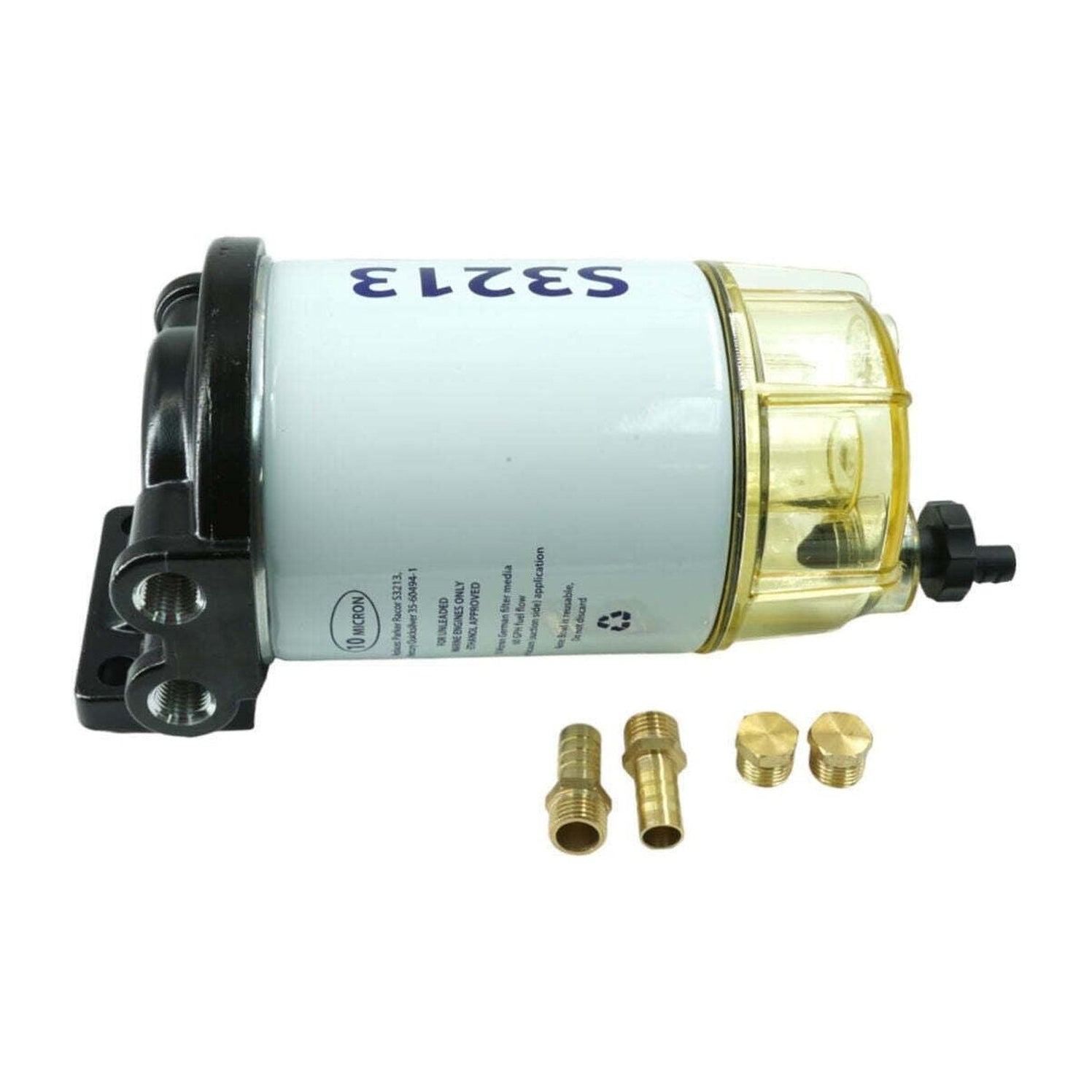 Marine S3213 Fuel Water Separator Filter Assembly for Racor S3213 B32013 Mercury 35-60494-1 For Yamaha MAR-24563-03-00 High Quality Filters Fuel Water Separator Filter Assembly