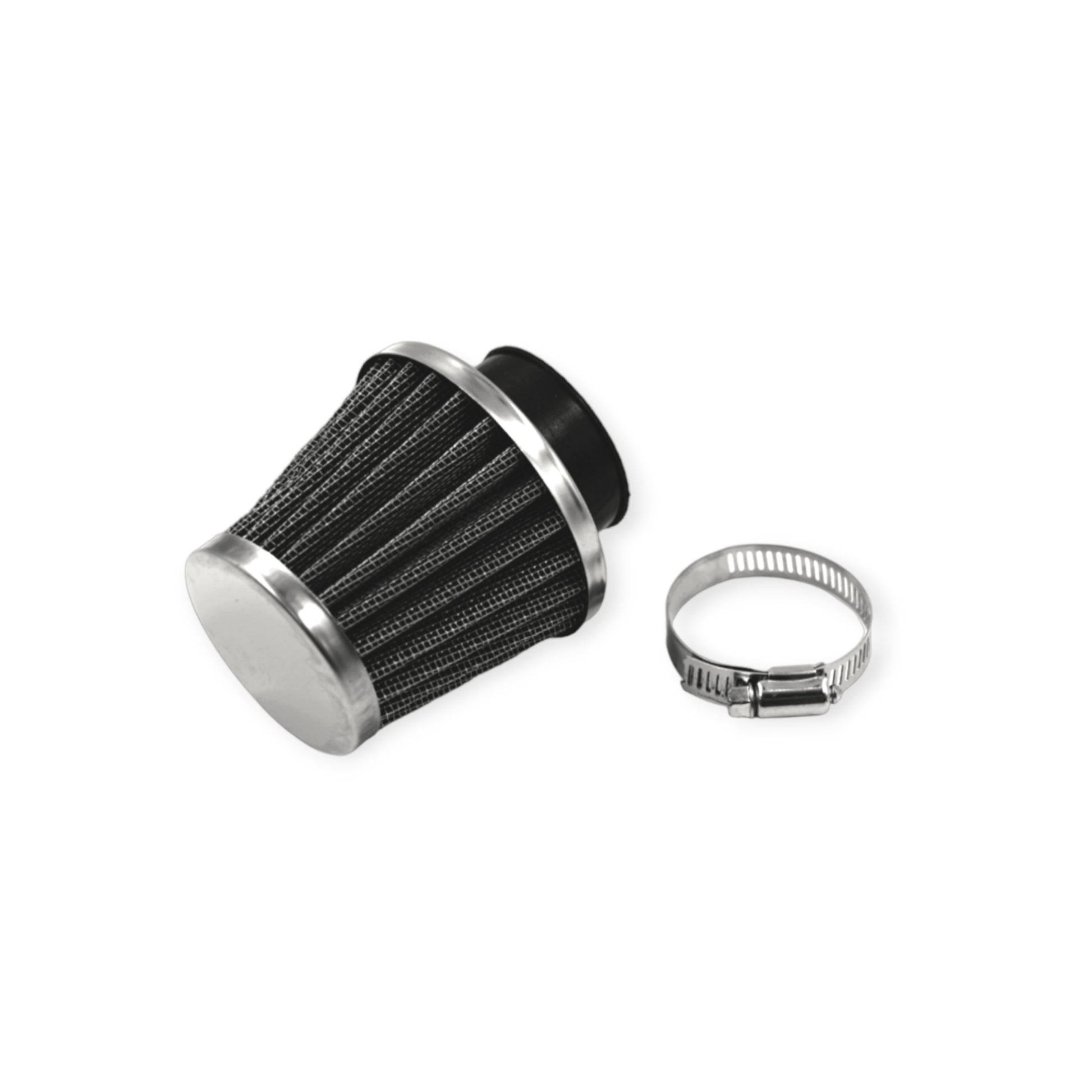 38-40mm High Flow HP Air Filter for Universal Fitment 1P0-14451-00 5JW-14451-00 Enhanced Engine Performance Reusable Chrome Durable High Flow Air Filter