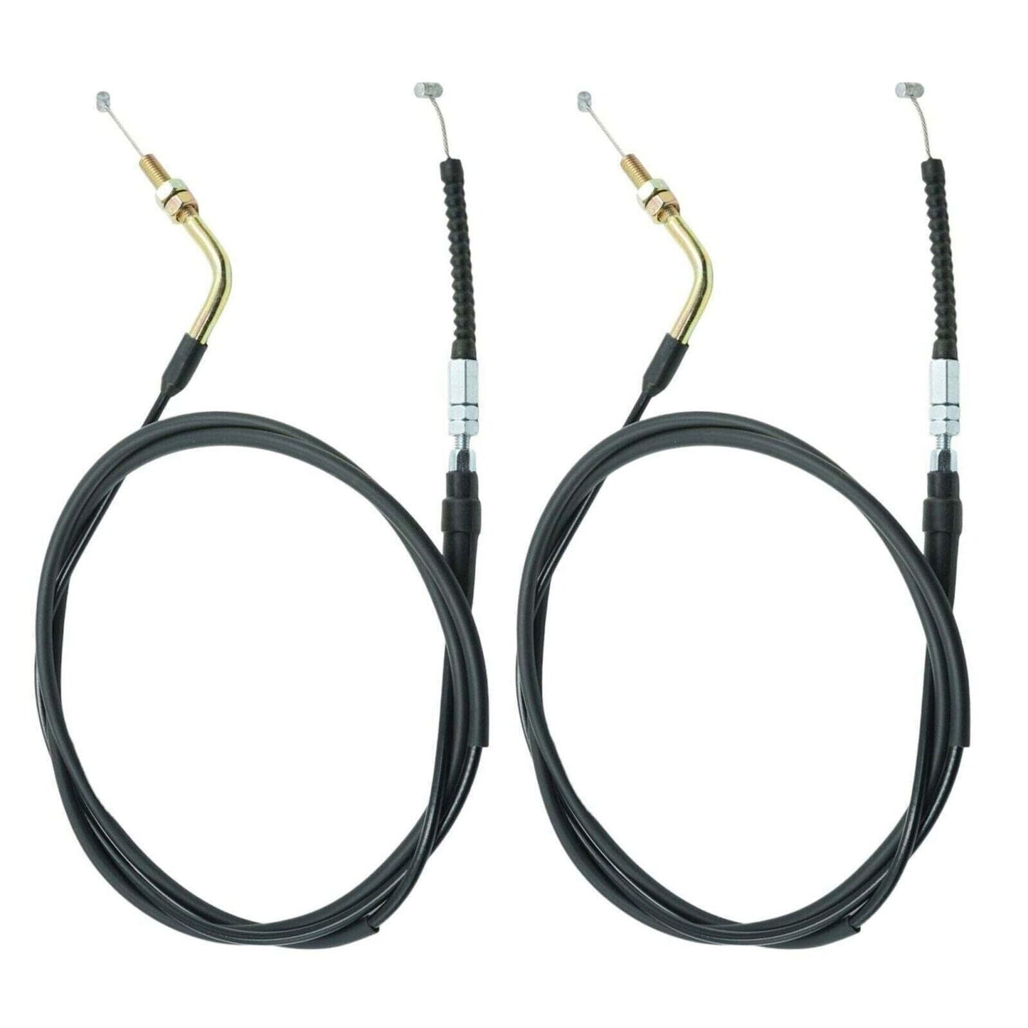 Universal 8mm Angled Fitting Throttle Cable Kit [75 Inches] Fits Honda Yamaha Su
