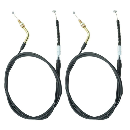 Universal 8mm Angled Fitting Throttle Cable Kit [75 Inches] Fits Honda Yamaha Su