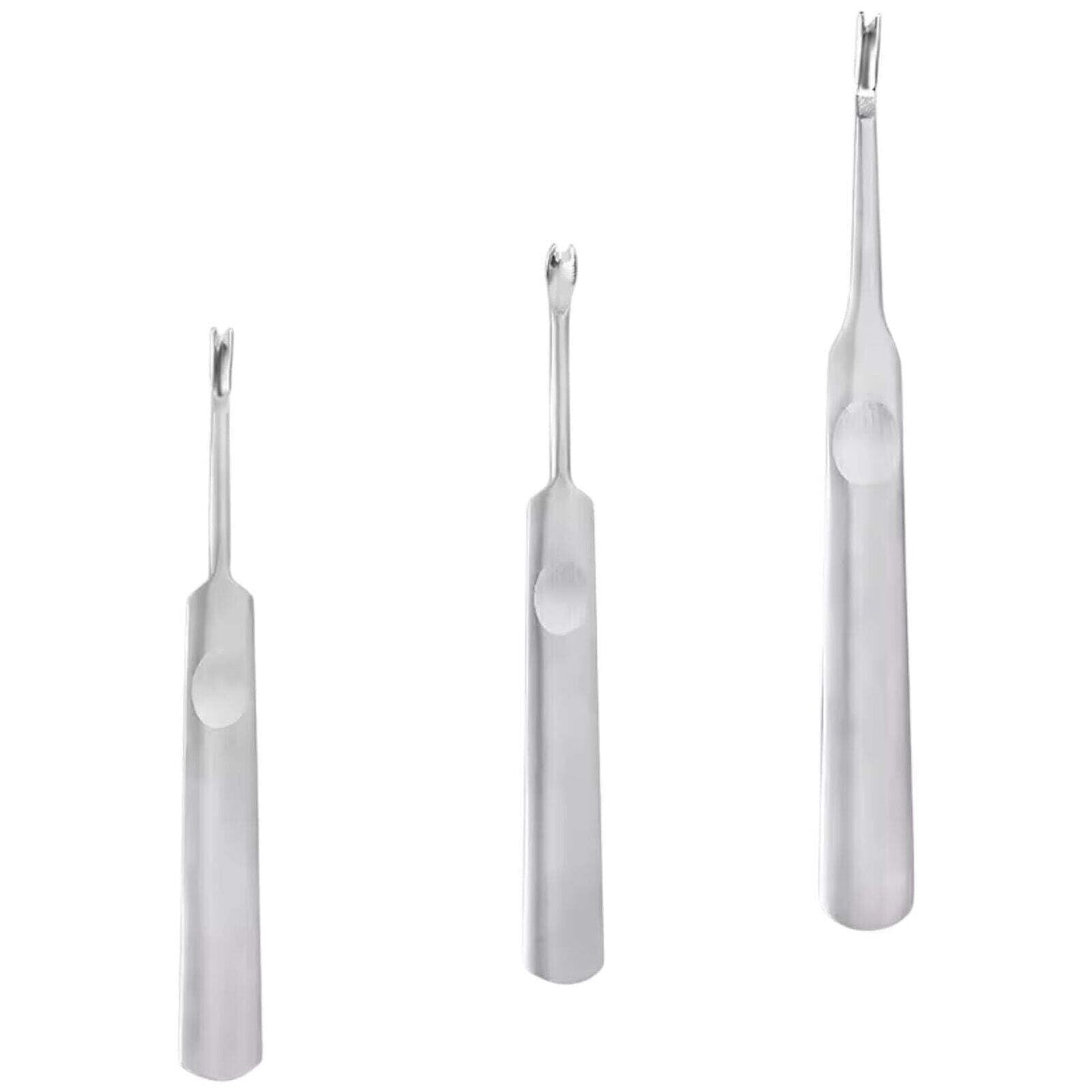 6PC V Shape and U Shape Leather Skiving Edge Tool Set, Stainless Steel, 95mm/115