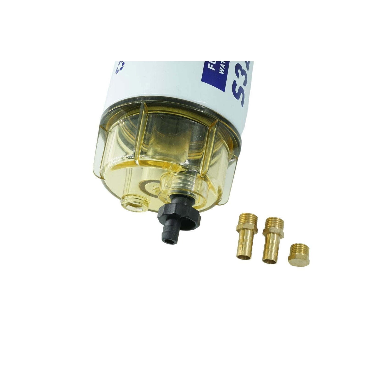 S3227 Marine Gasoline Fuel Water Separator Assembly Fits Honda Yamaha Kawasaki Suzuki Briggs and Stratton Models 490R-RAC-01 18-7922 Fuel Water Separator