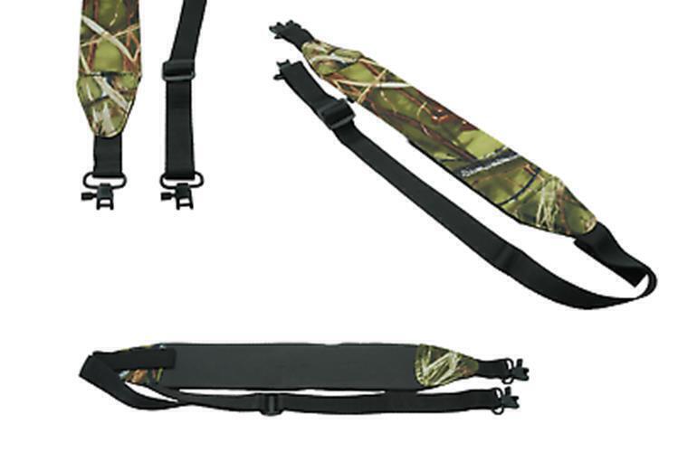 NEOPRENE Waterproof Camo Deep Woods Gun Strap Sling with Metal Swivel Clips, Cam