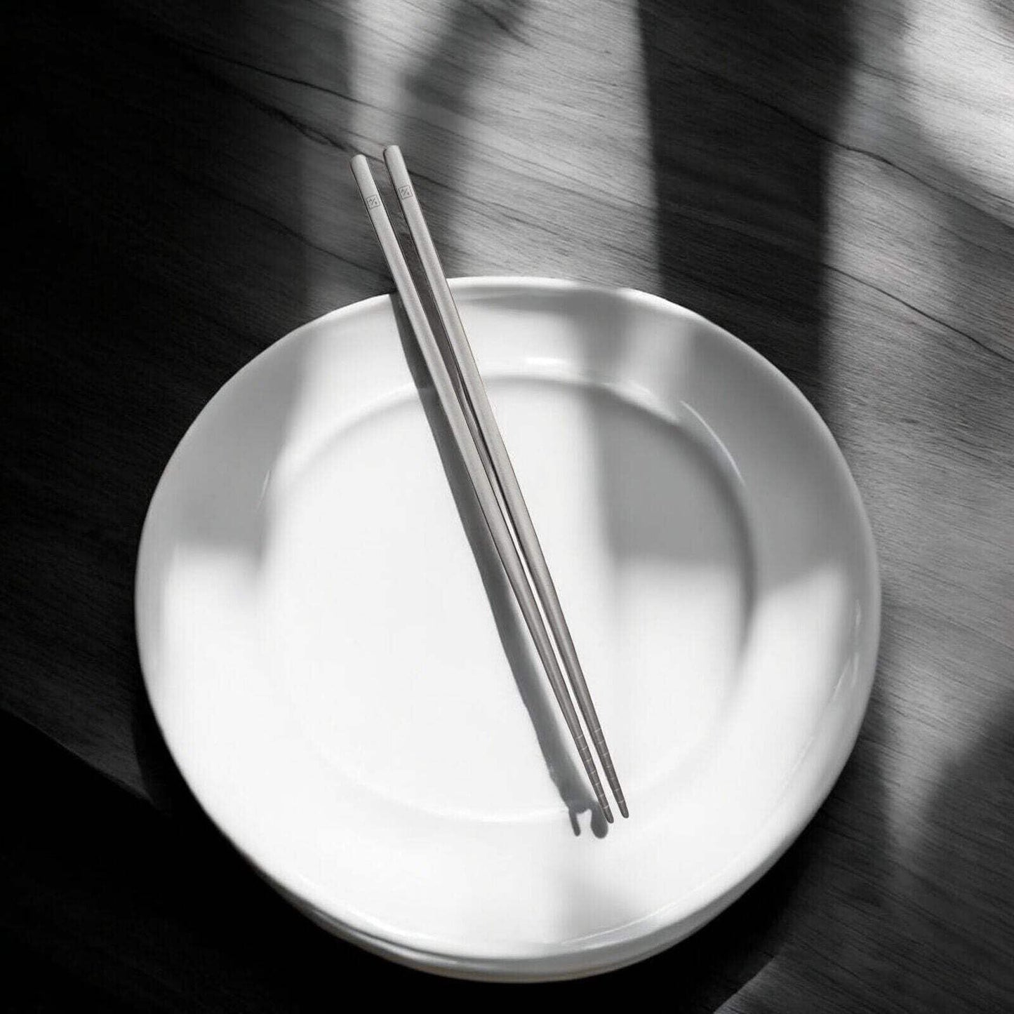 Titanium Chopsticks with Travel Case [15-25 Grams Total Weight] (230MM) 9 inches
