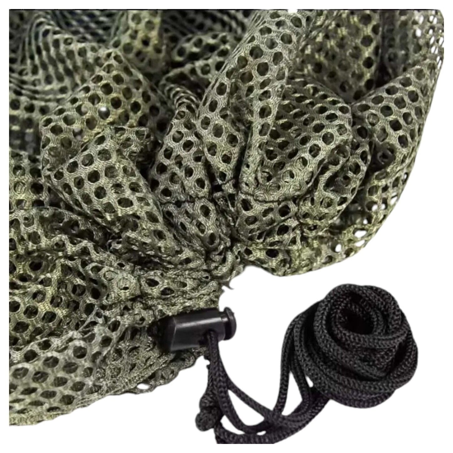 Hunting Mesh Decoy Bag, 33" x 30.5", Adjustable Shoulder Straps, Quick Latch Dra