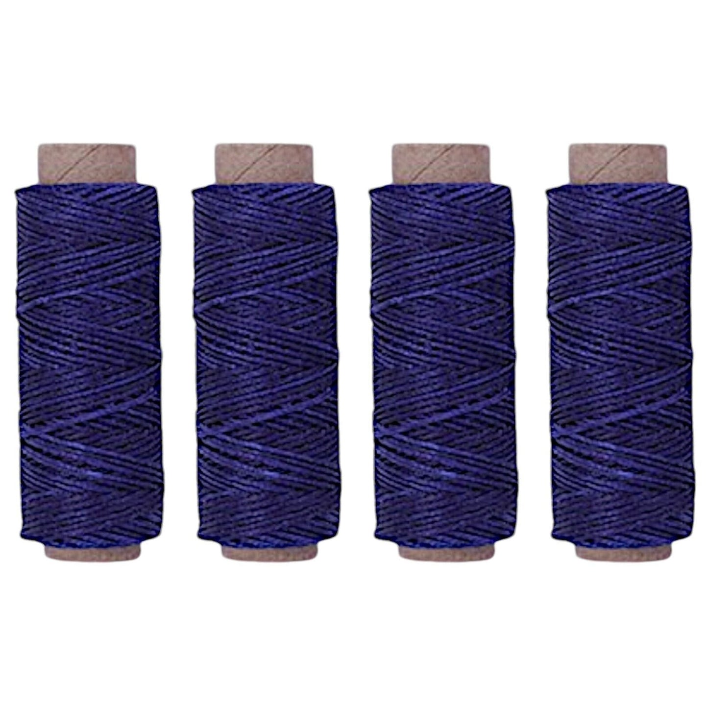 4-Pack [Blue] Sapphire Premium Waxed Polyester Thread for Leather Crafting, 1mm