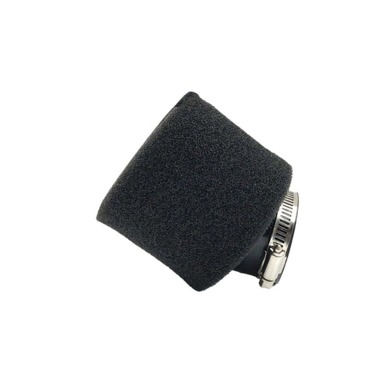 38mm Angled Bent Double-Foam Wall Air Filter [36mm-40mm Intake] Fits Suzuki