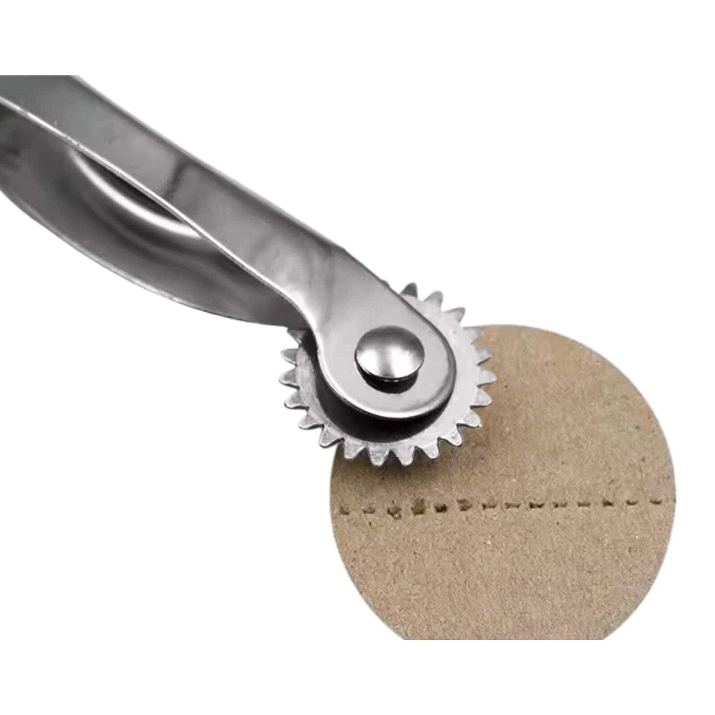 Serrated Tracing Wheel, Leather Fabric Craft Tool Wooden and Composite Handles,