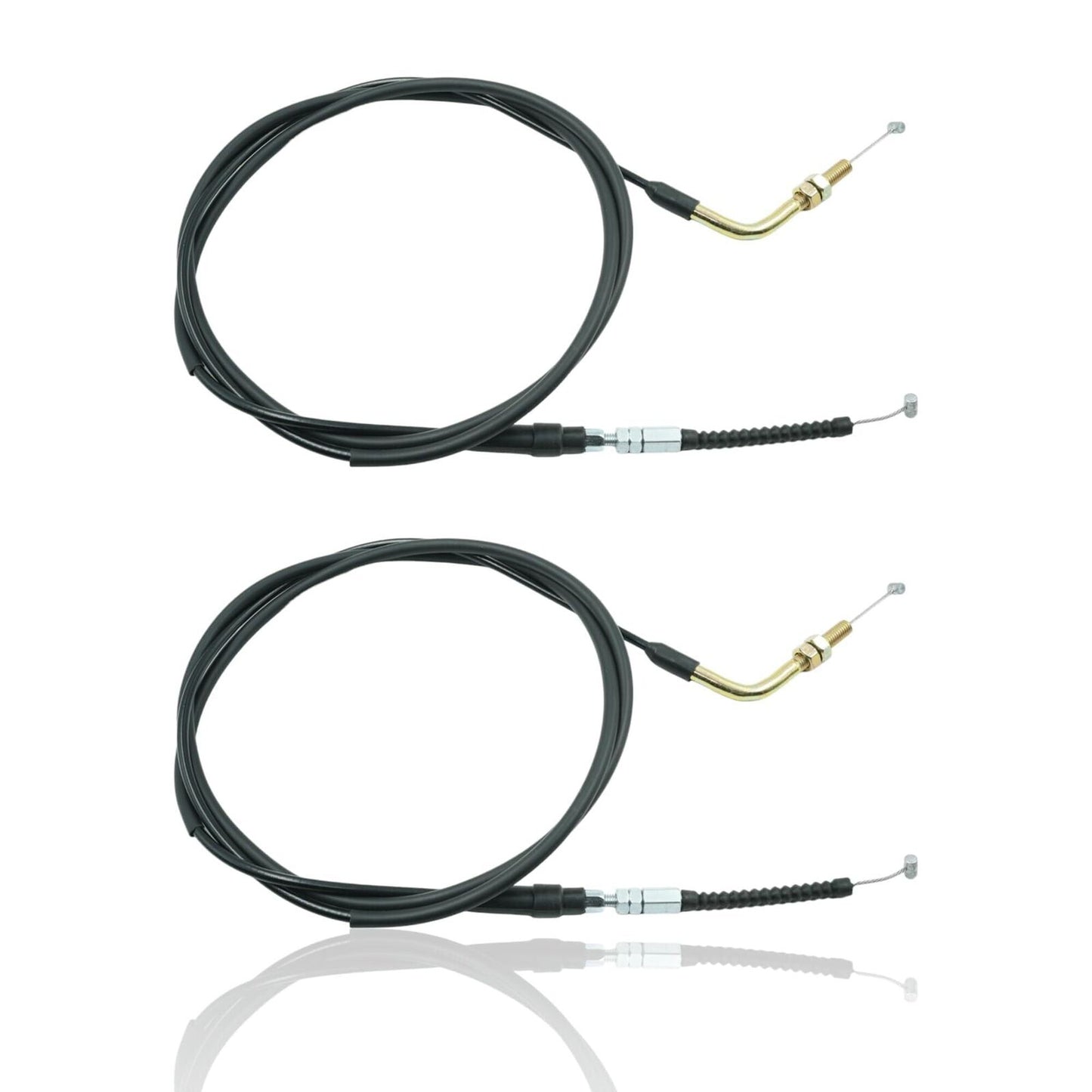 Universal 8mm Angled Fitting Throttle Cable Kit [75 Inches] Fits Honda Yamaha Su