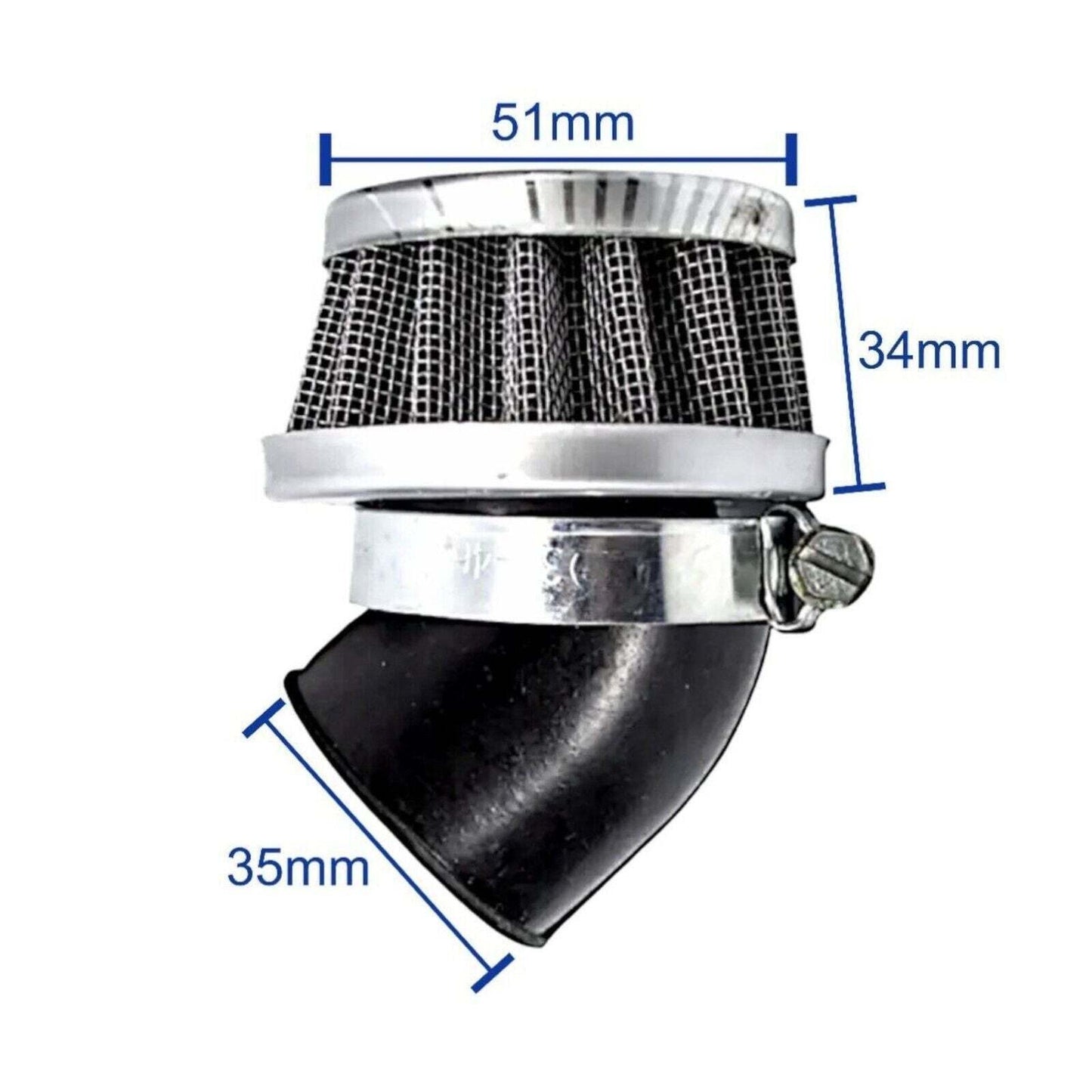 Universal High Performance Low-Profile 35mm Air Filter for PZ-22 PZ-25 PZ-26 PZ-27 Fits Motorcycles ATVs Generators GY6-50 Engines Air Filter