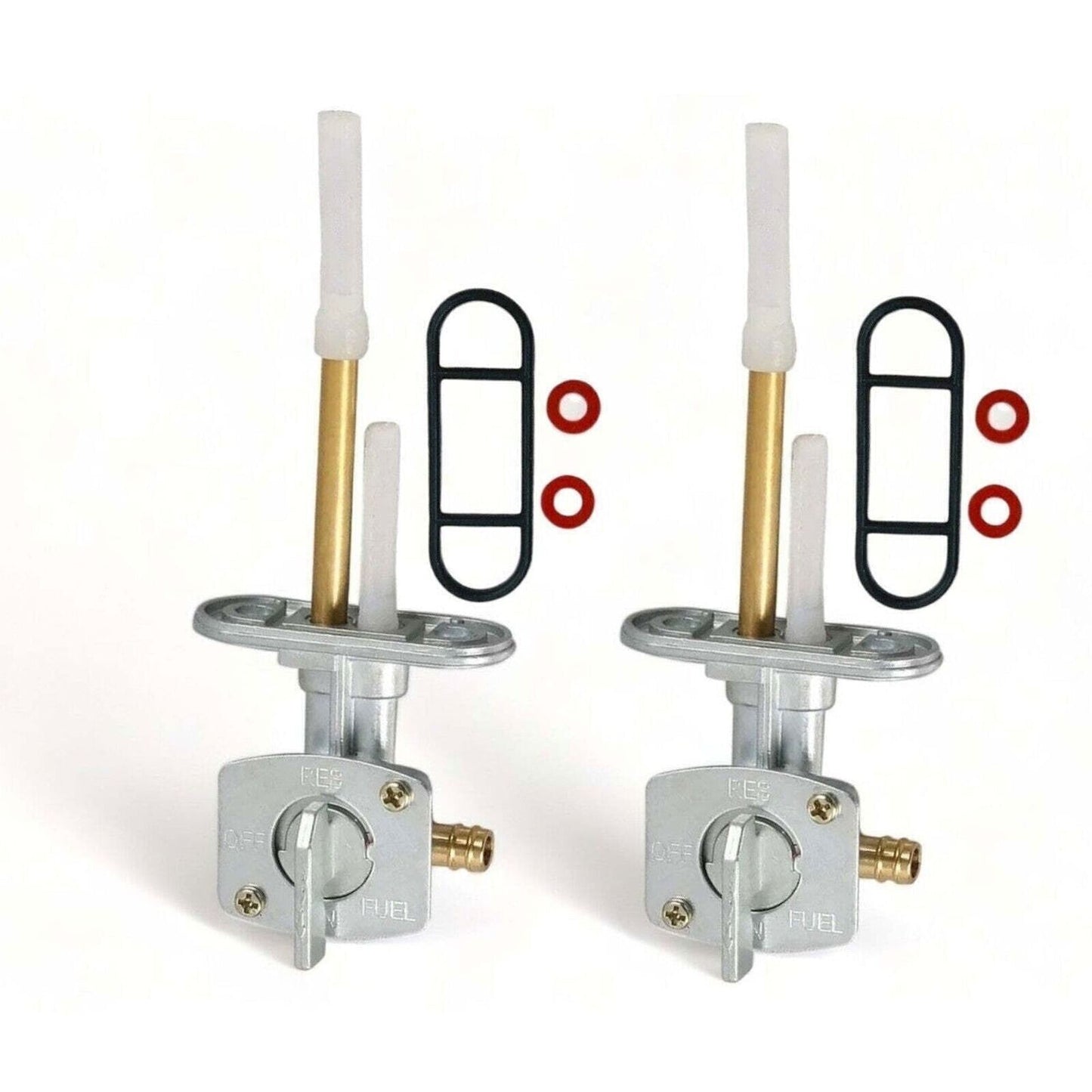 [KLR650 1987-2007] Fuel Petcock Assembly 2-Pack Compatible with Fits Kawasaki Mo