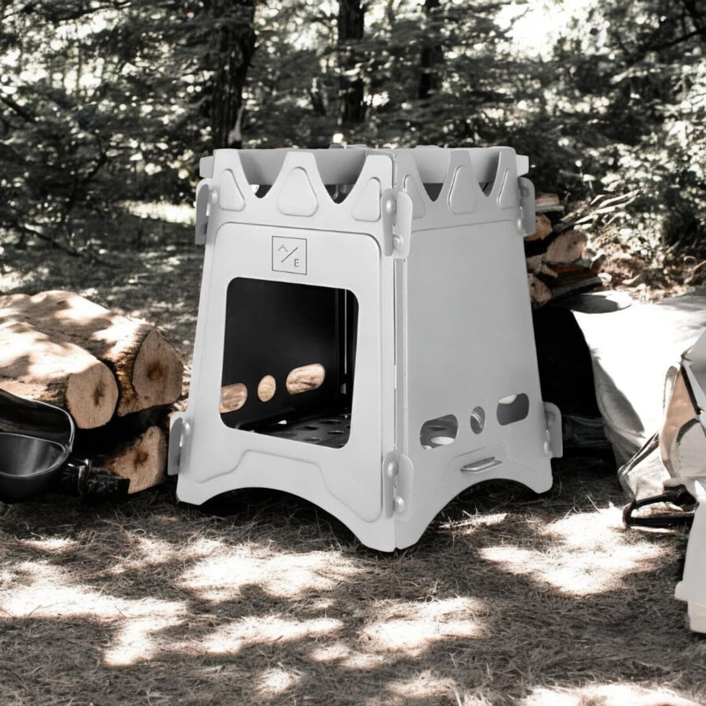 Ultra-Light Flat Pack Titanium Camping Stove| 6inch Tall 3.8inch Cooktop | 208g
