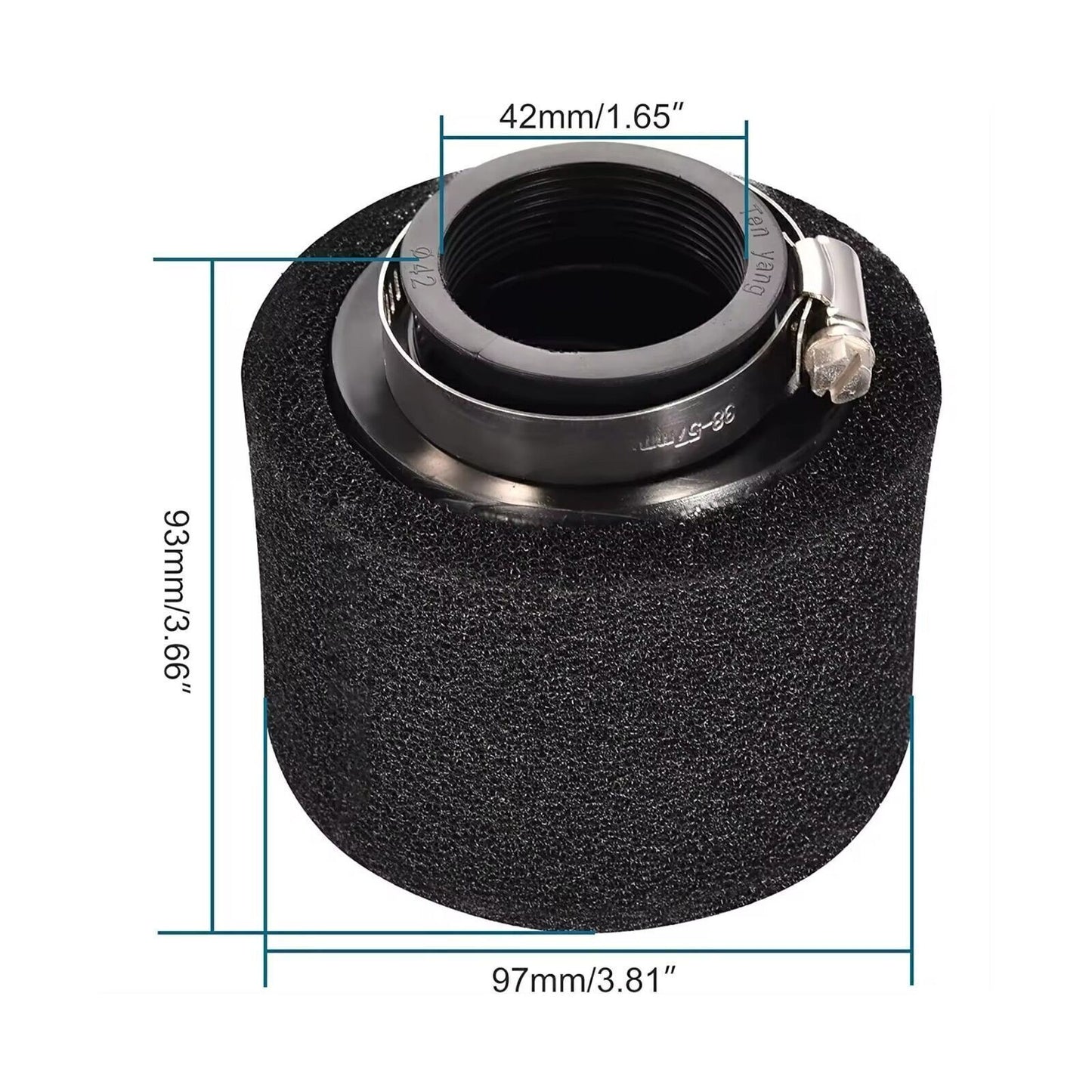 40mm-44mm Adjustable Straight Foam Air Filter [GY6 50cc-400cc] Fits Yamaha Fits