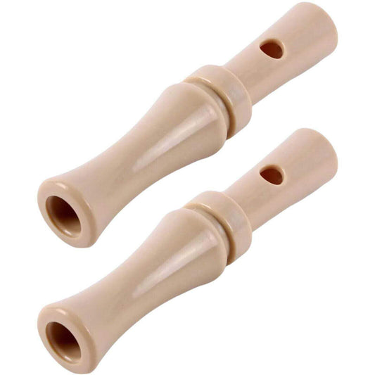 [2-Pack] TUNABLE Mallard Whistle Duck Call, Double-Reed, Khaki Marsh Color, 4.75