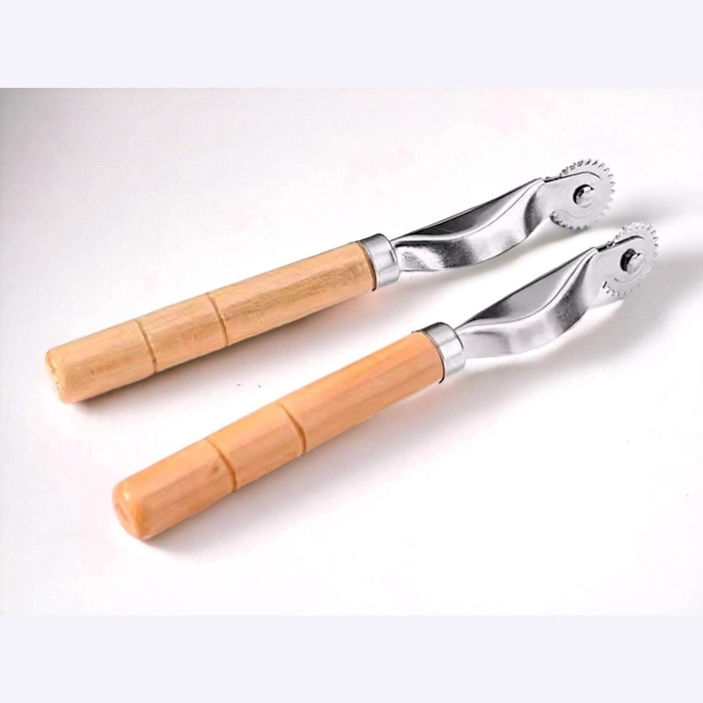 Serrated Tracing Wheel, Leather Fabric Craft Tool Wooden and Composite Handles,
