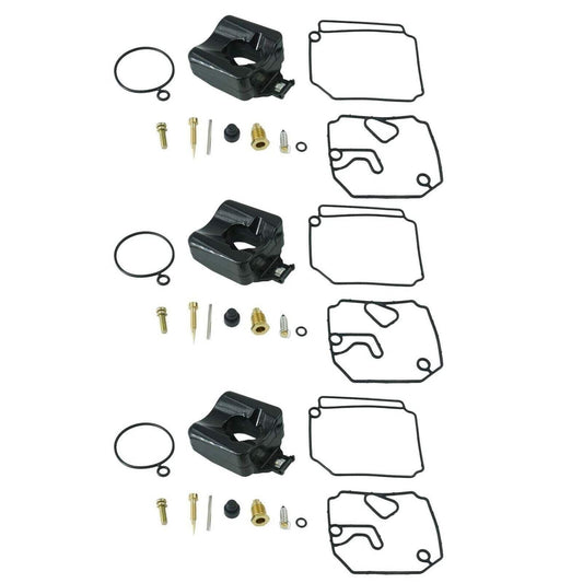 3-Pack Carburetor Repair Kit [18-7768, 6H4-W0093-03-00, 6H4-W0093-02-00] Compati