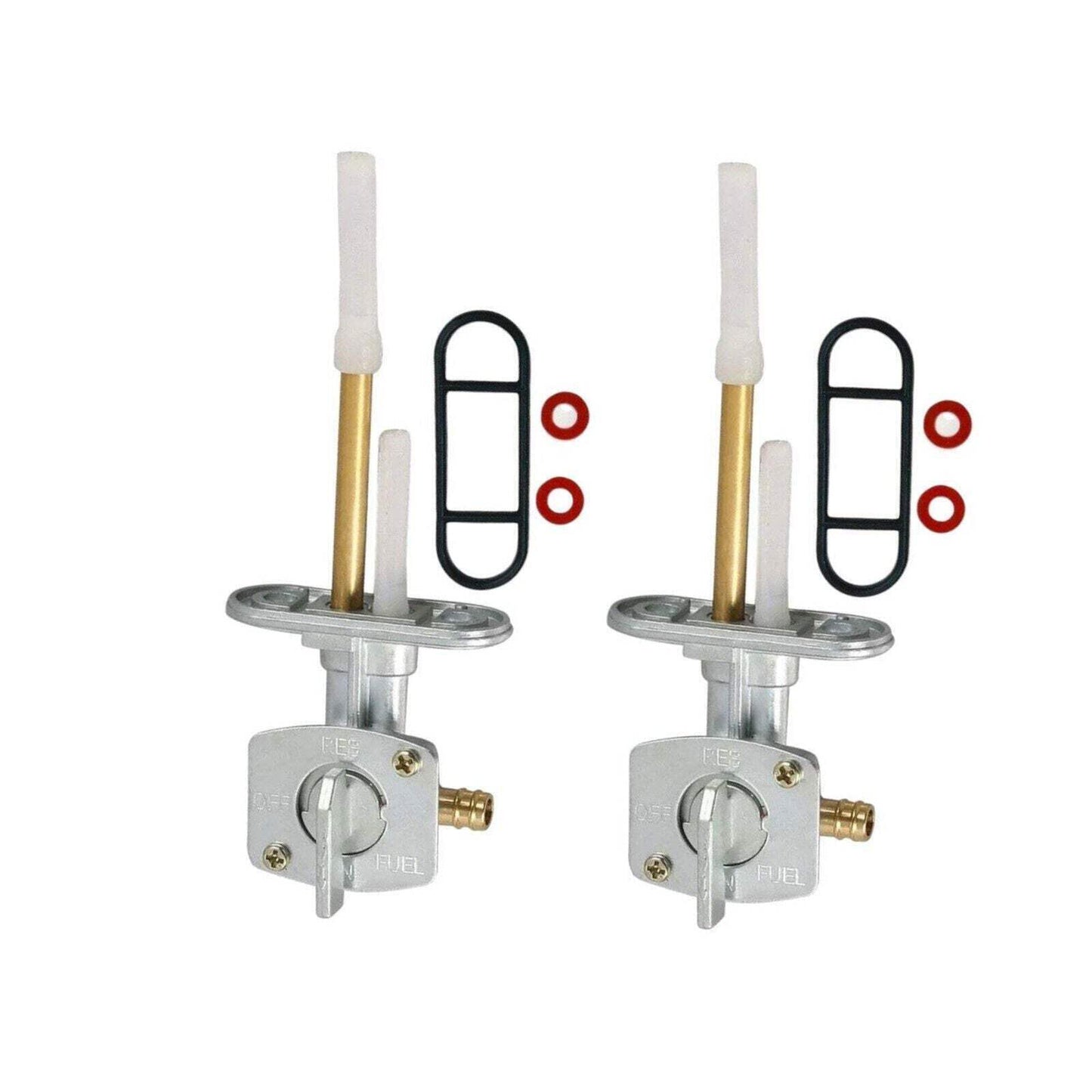 [KLR650 1987-2007] Fuel Petcock Assembly 2-Pack Compatible with Fits Kawasaki Mo