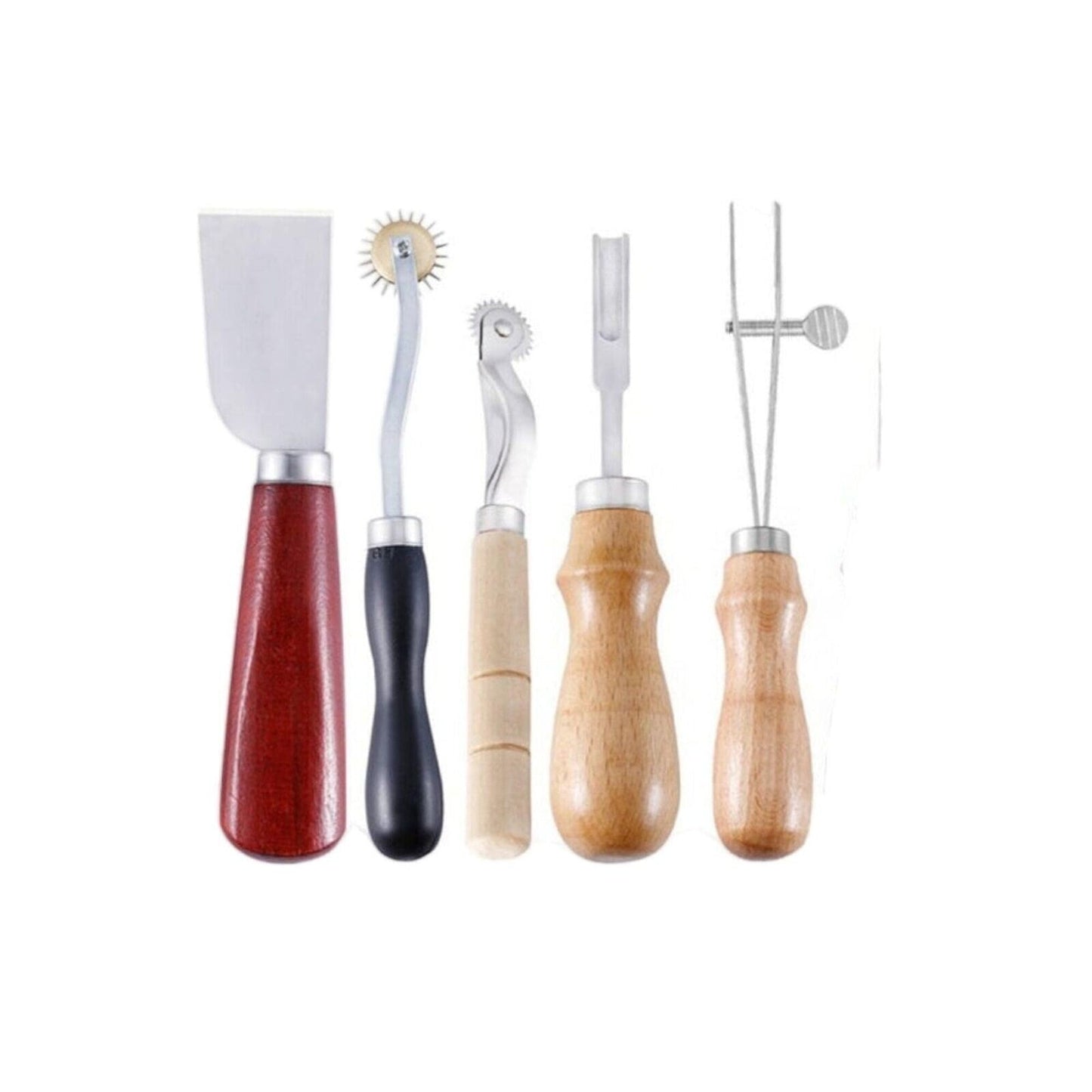 (2 Pack) 19-Piece Leather Crafting Tool Kit, Precision Scriber, Edgers, Trencher