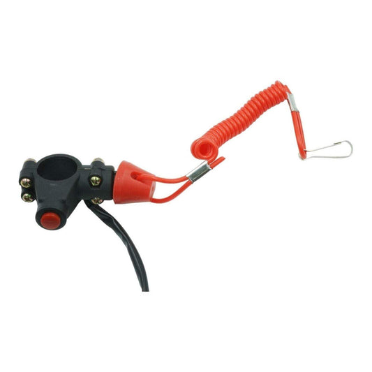 Universal Kill Switch Tether Cable [Stretchable Lanyard Cap Style] Fits ATV Mari