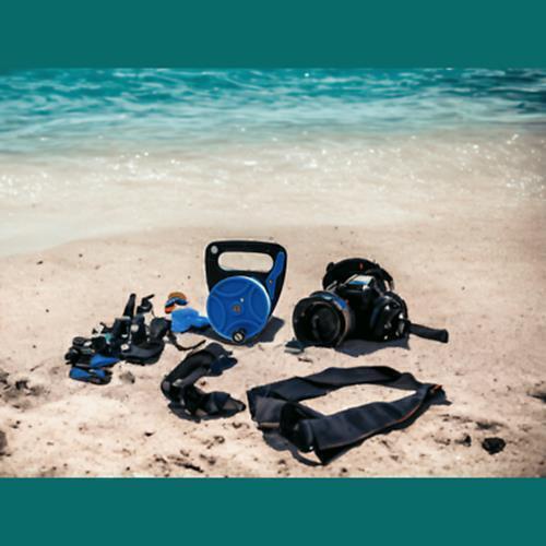 XL - 270ft Scuba Diving Reel Safety Line - ABS Handle - 83m Nylon Rope - Lock