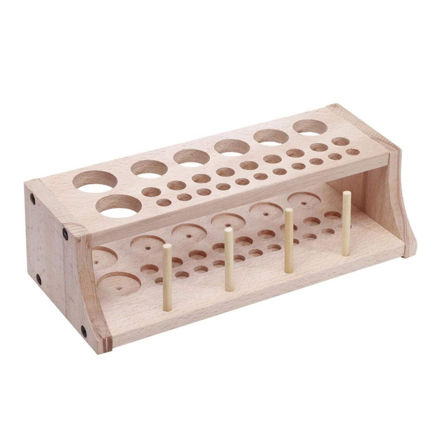 27 Slot Wooden Tool Organizer Storage Station for Leather & Sewing Crafts, Works