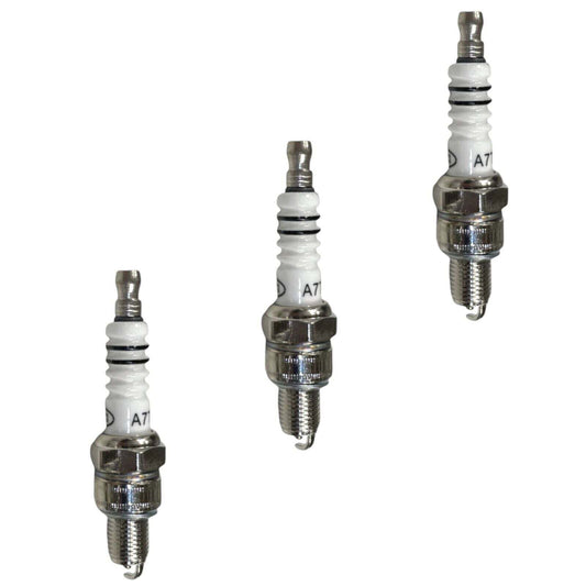 (3-PACK) A7TC Spark Plug Fits GY6 4-Stroke Motorcycle, Moped, ATV CR7HSA and