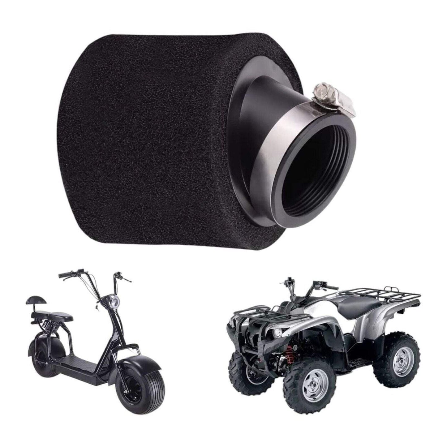 Universal 44mm-47mm Double-Foam Wall Air Filter Fits Motorcycles ATVs Scooters T