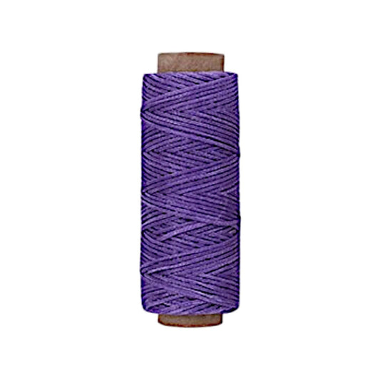Light Purple Premium Waxed Polyester Thread for Leather Crafting, 1mm x 164ft, D