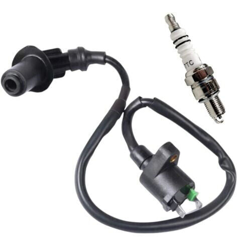 GY6 Racing Ignition Coil SSR 125 + A7TC Spark Plug Wire for 50CC 150CC 110CC 125