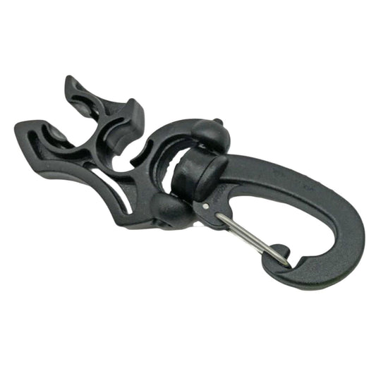 Scuba Diving Clip On Regulator Hose Organizer, 2-Slot Retainer, 3.75" x 1.25" x