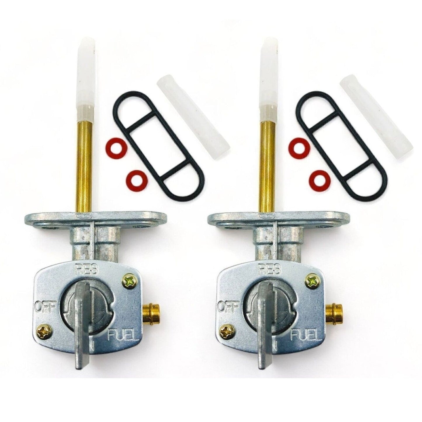 2-Pack New Replacement 34mm Petcock Fuel Switch Assembly fits Yamaha Kawasaki Su