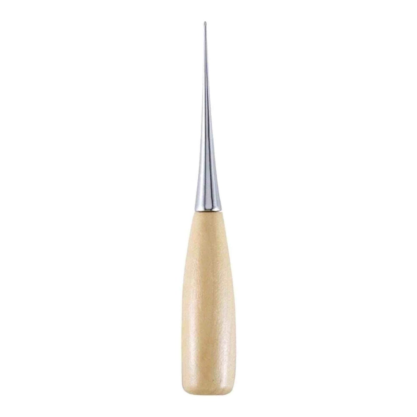[2-Pack] Stainless Steel Awl Pick with Wooden Handle, 4.72 in Length, for Tailor