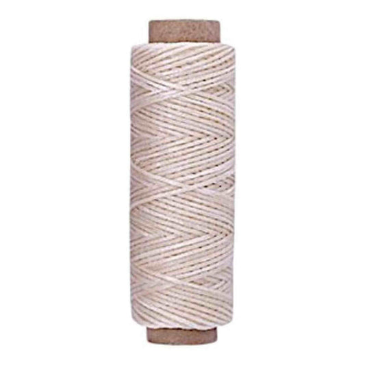Off [Light-Tan] White Premium Waxed Polyester Thread for Leather Crafting, 1mm x