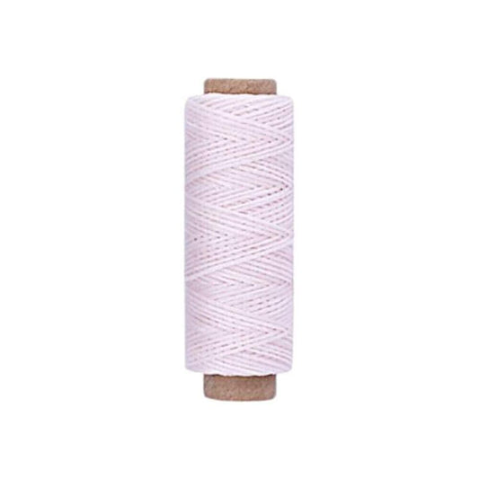 Light-RED [White] Premium Waxed Polyester Thread for Leather Crafting, 1mm x 164