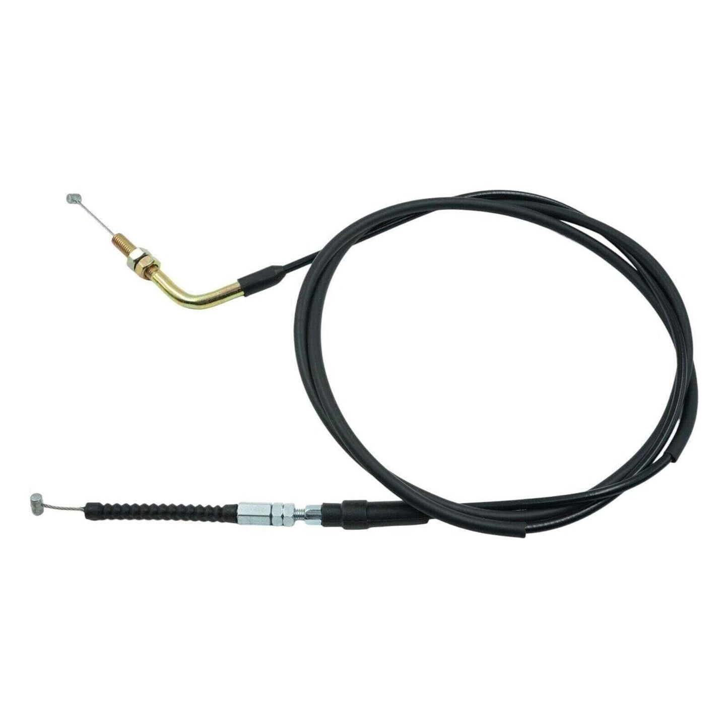 Universal 8mm Angled Fitting Throttle Cable Kit [75in Length, 4-Pack] Fits Hamme