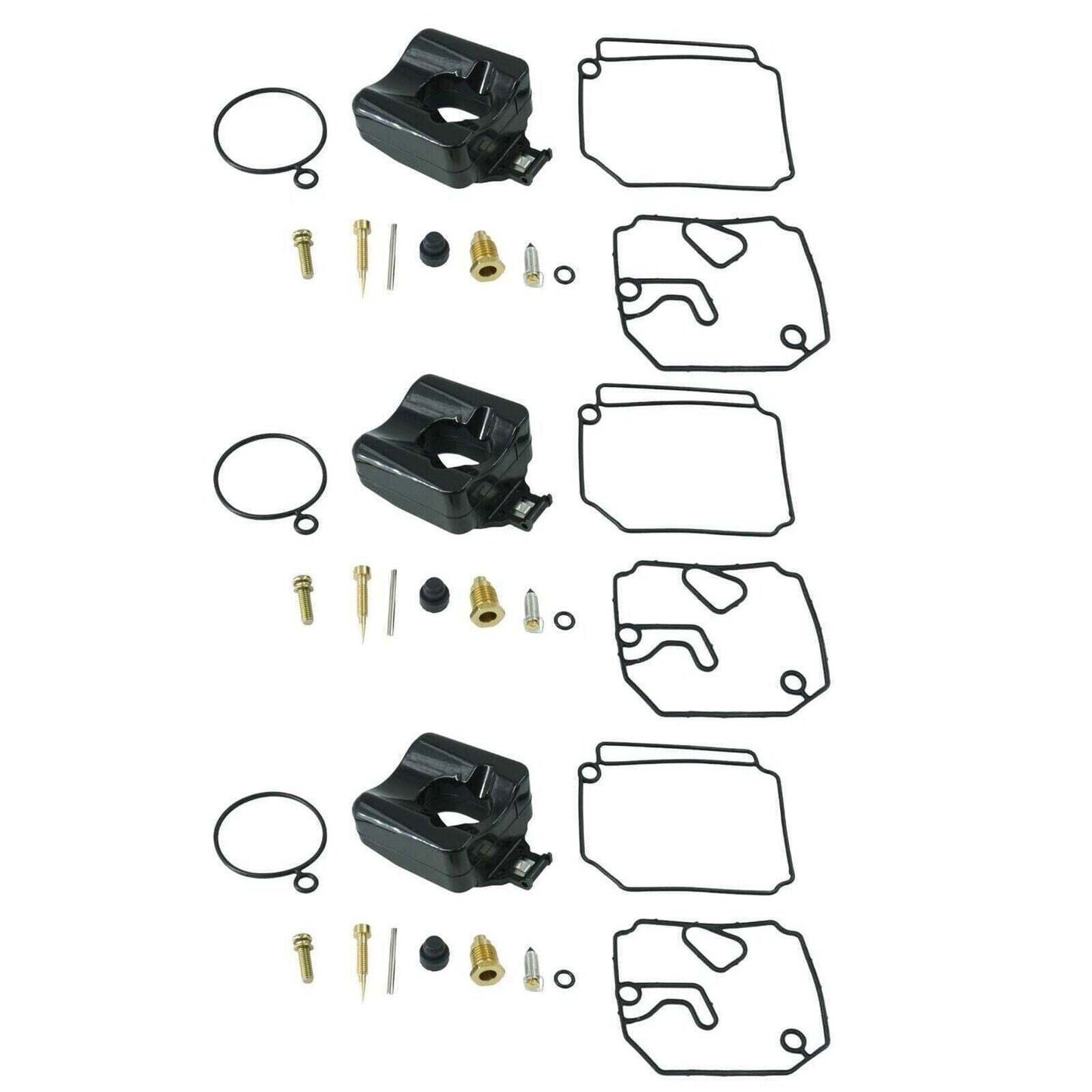 3-Pack Carburetor Repair Kit [18-7768, 6H4-W0093-03-00, 6H4-W0093-02-00]