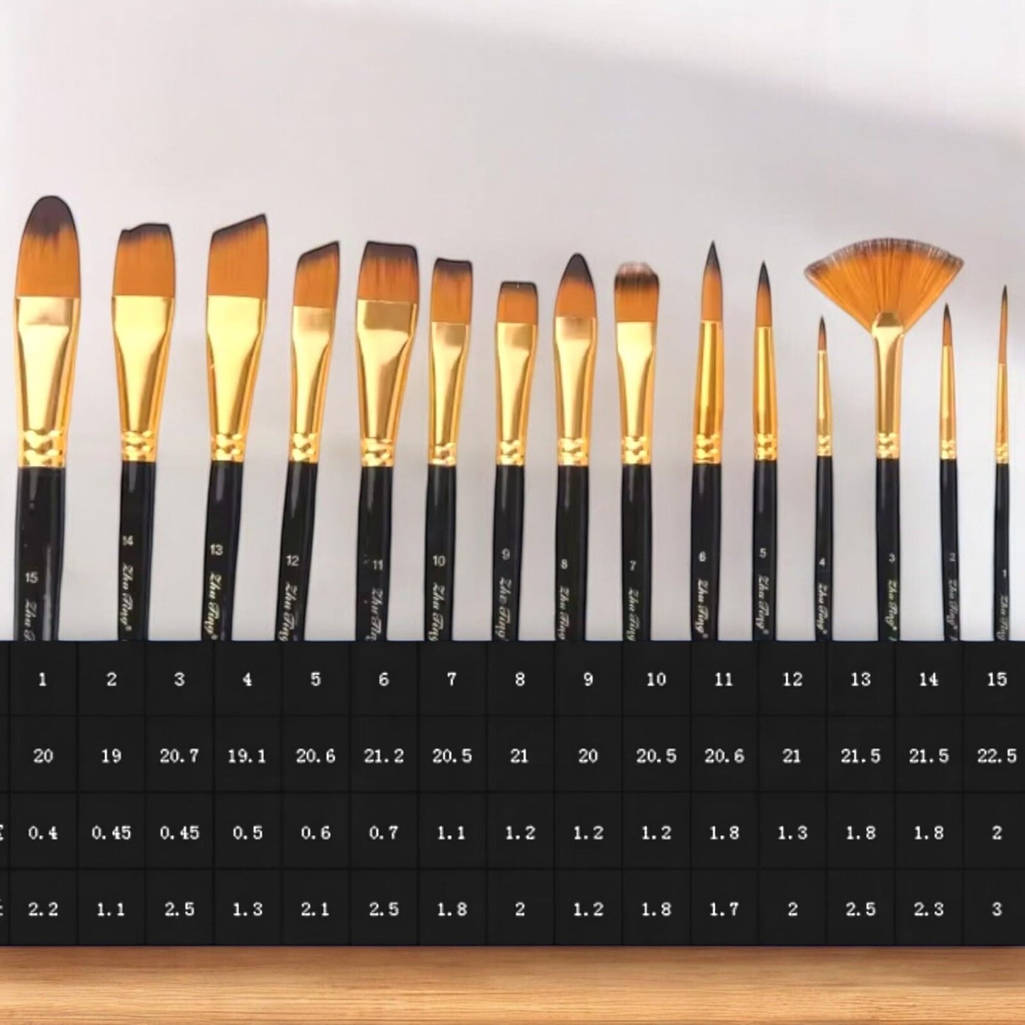 [2-Pack] 18 Piece Nylon Wool Artist Paint Brush Set with Carry Case for Acrylic,