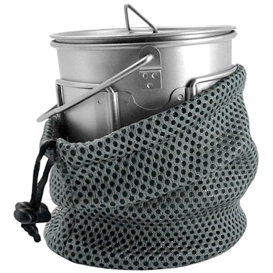 750ml (25.3oz) Titanium Open Flame Compact Ultralight Cup/Pot with Lid, 3.9 in