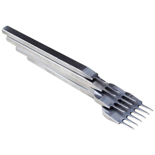 4-Piece [6mm] Leather Hole Steel Punch Tool Set, 6mm High-Carbon Steel, 1/2/4/6
