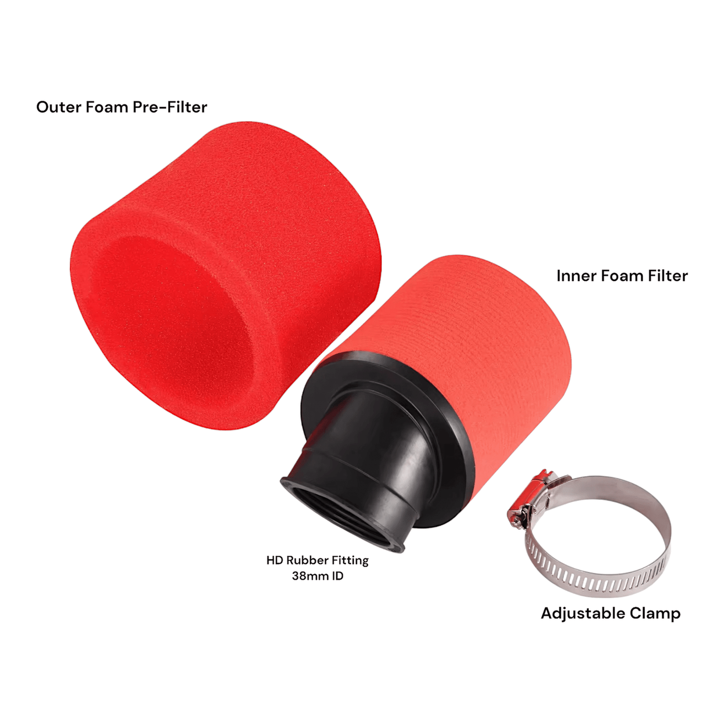 [1P0-14451-00 5TA-14451-00] Adjustable Pod Air Filter Fits Motorcycles ATVs Dirt