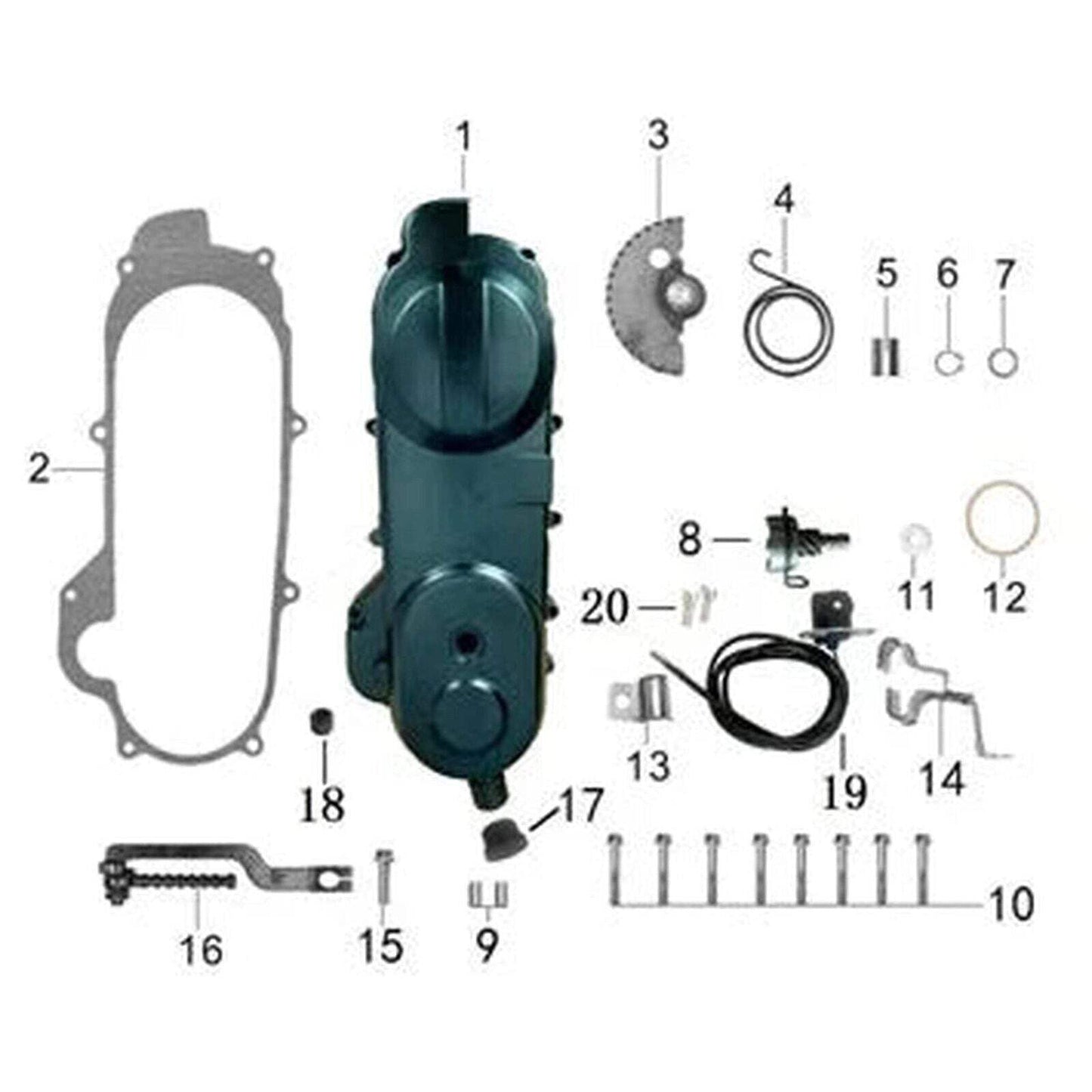 Complete Gasket Rebuild Set Compatible with GY6 80cc Engine Compatible with TaoT