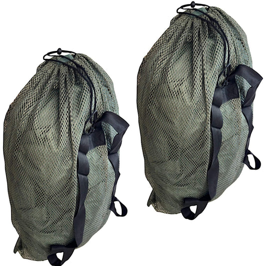 2-Pack Hunting Mesh Decoy Bag, 33" x 30.5", Adjustable Shoulder Straps, Quick La