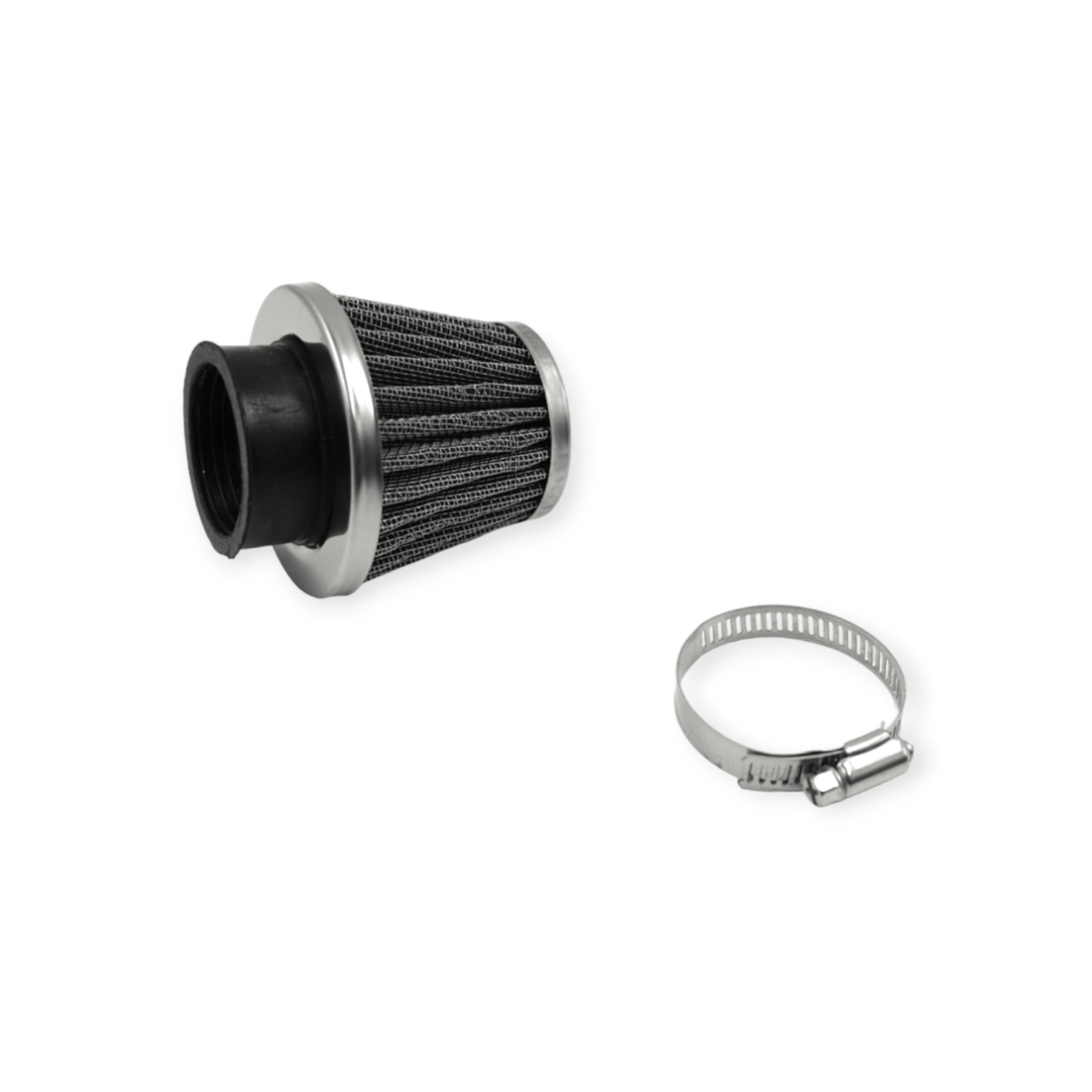 38-40mm High Flow HP Air Filter for Universal Fitment 1P0-14451-00 5JW-14451-00 Enhanced Engine Performance Reusable Chrome Durable High Flow Air Filter