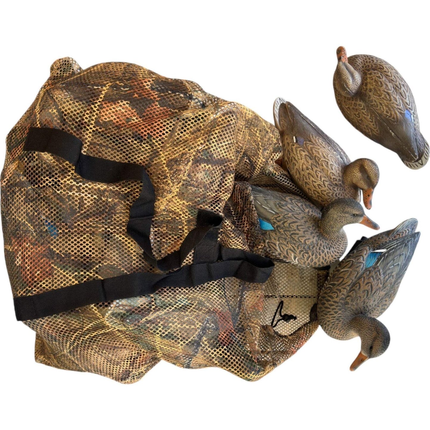 2-Pack Hunting CAMO (Marsh) Mesh Decoy Bag, 33" x 30.5", Adjustable Shoulder Str