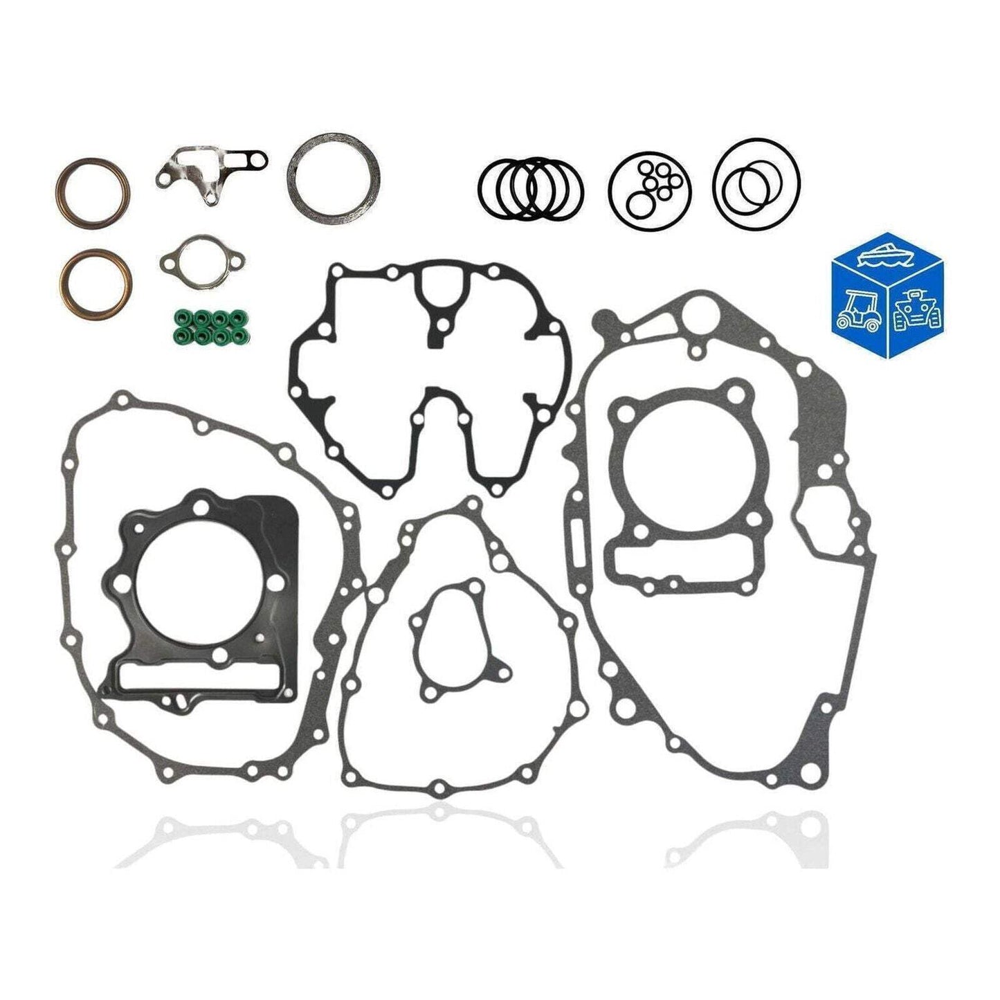 400EX Full Top and Bottom Gasket and Valve Rebuild Kit Compatible with Honda