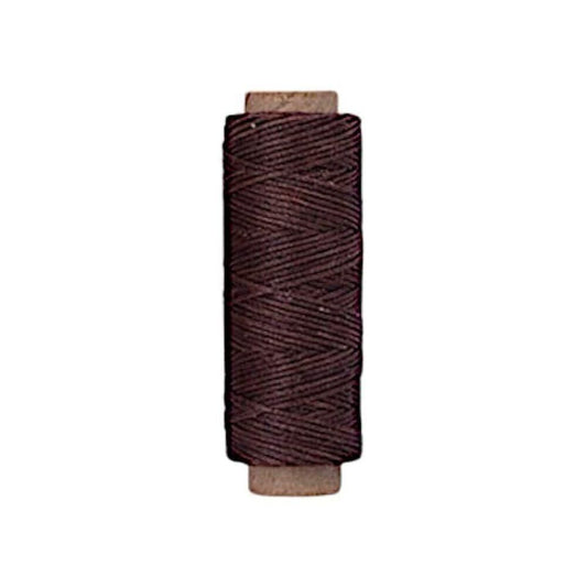 [RED] Coffee Premium Waxed Polyester Thread for Leather Crafting, 1mm x 164ft, D