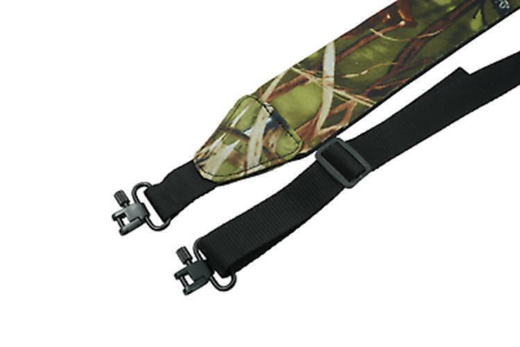 NEOPRENE Waterproof Camo Deep Woods Gun Strap Sling with Metal Swivel Clips, Cam