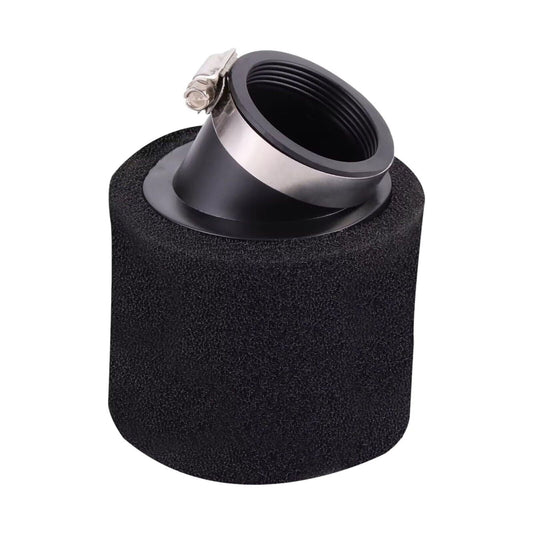 38mm Angled Bent Double-Foam Wall Air Filter [36mm-40mm Intake] Fits Suzuki Yama
